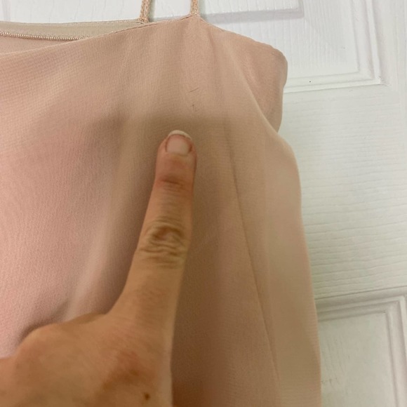 Adrianna Adrianna Papell Blush Pink Chiffon Formal Dress size 10 - Picture 3 of 10